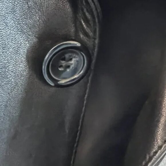 Morton & Rossi Three Button Pocket Coat Black Leather Jacket XXL - Picture 7 of 11